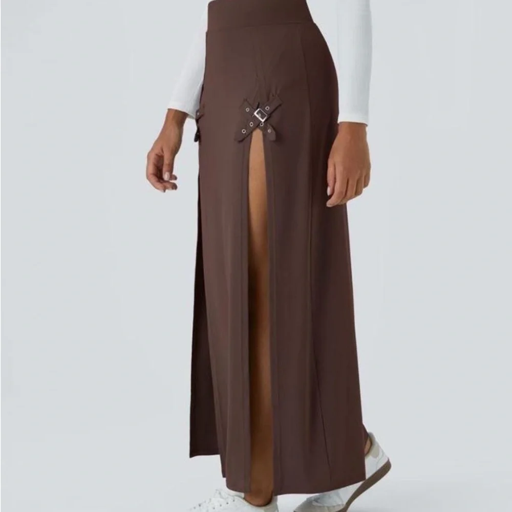 Halara NWT Brown Maxi Skirt - Picture 2 of 8
